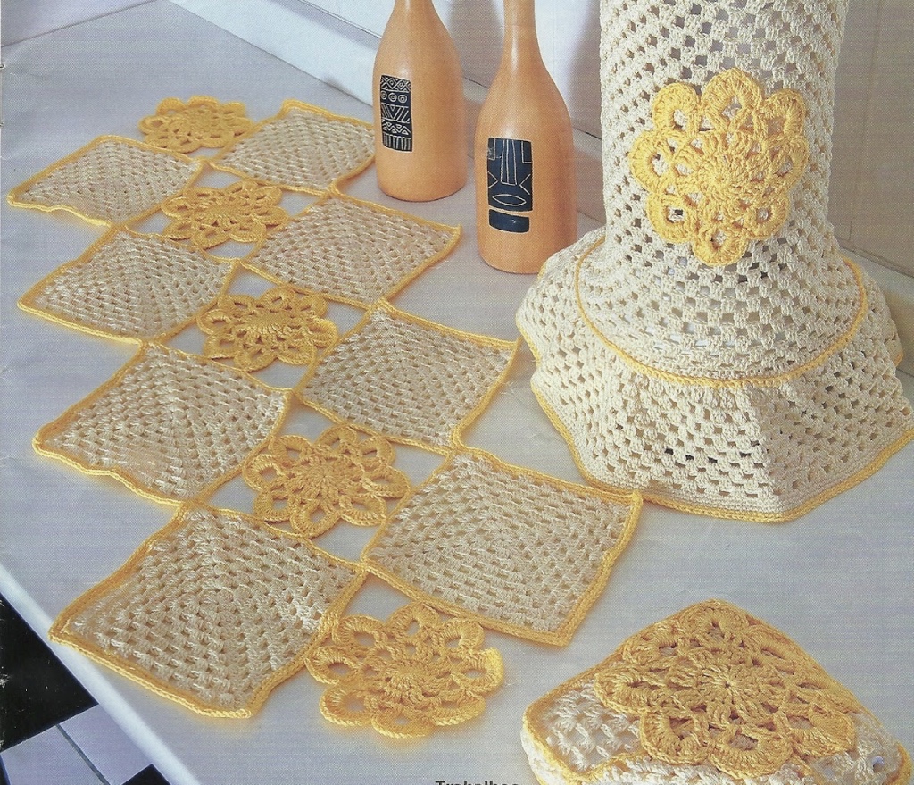 Luci Artes: Jogo de Cozinha Completo em Crochê Barbante - Com Gráficos
